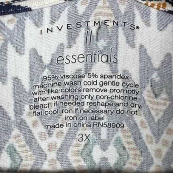 Investments II Essentials Womens Tunic Plus Size 3X - Picture 2 of 5